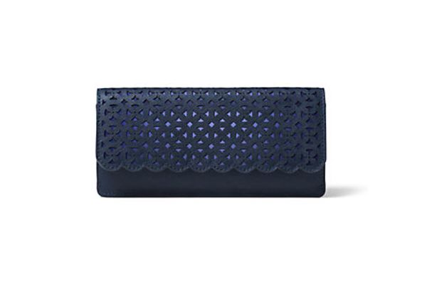 Jet Set Travel Perforated Leather Wallet