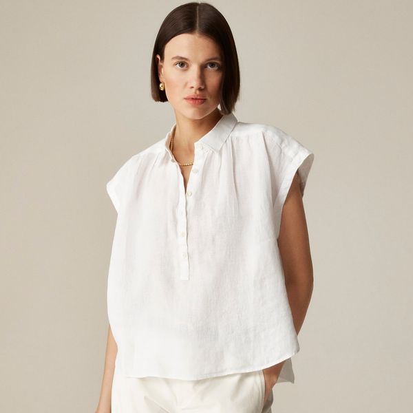 J.Crew New Capitaine Shirt in Baird McNutt Irish Linen
