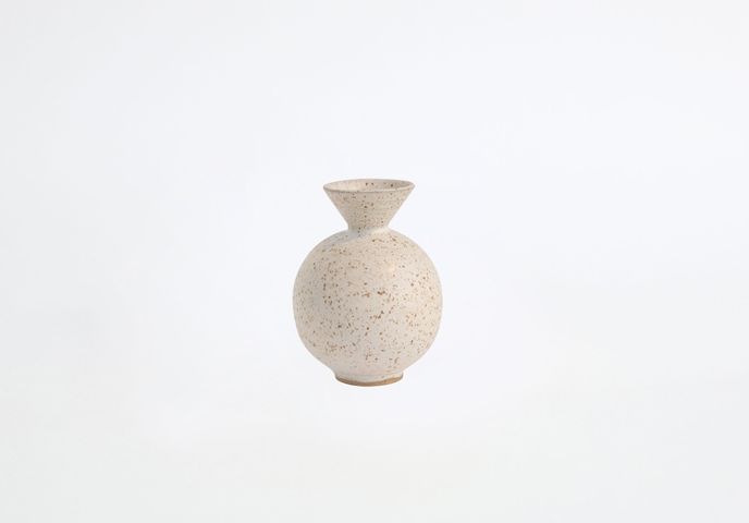 Object & Totem Speckled Trumpet Bud Vase