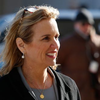 Kerry Kennedy, daughter of assassinated Senator Robert F. Kennedy and the ex-wife of New York Governor Andrew Cuomo, arrives to the Westchester County Courthouse in White Plains, New York, February 24, 2014. Kennedy, 54, is charged with one count of driving while impaired, a misdemeanor. No one was injured in the accident in a suburb of New York City. Kennedy initially said a partial seizure was to blame but a toxicology report showed that she had sleeping medication in her system. 