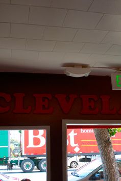 The new location is right near Cleveland Alley in SoMa, and owner Adam Mesnick is coincidentally from Cleveland, so thus there is this sign over the door.