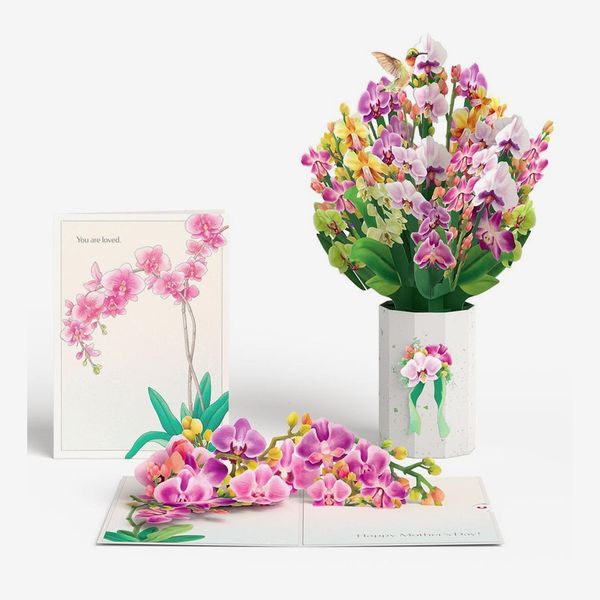 LovePop Mother’s Day Orchid Pop-Up Card & Bouquet Bundle