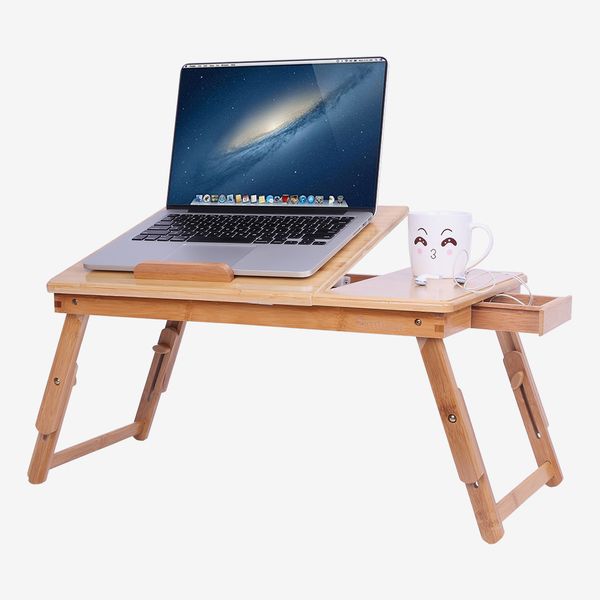Ktaxon Portable Bamboo Laptop Desk Serving Bed Tray with Drawer