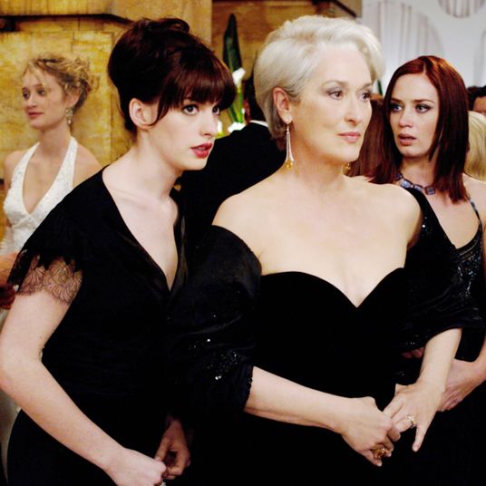 THE DEVIL WEARS PRADA, Anne Hathaway, Meryl Streep, Emily Blunt, 2006, TM & Copyright (c) 20th Centu