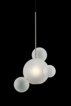 Frosted Glass Bubble Chandelier (4 Bubbles)