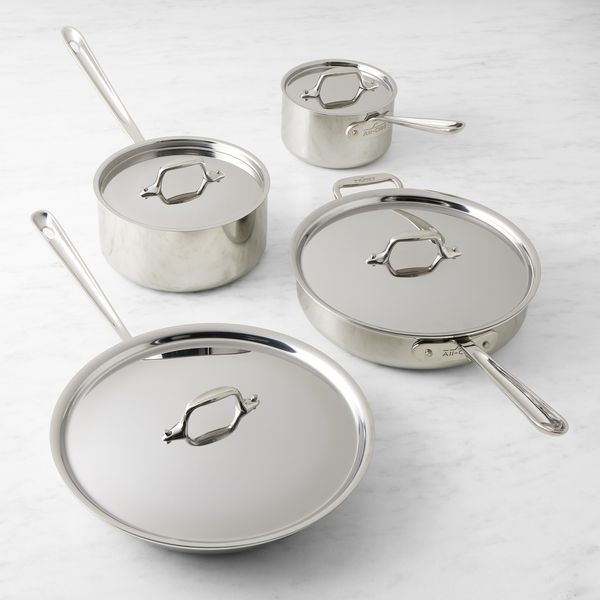 All-Clad D3 Tri-Ply 8-Piece Stainless-Steel Cookware Set