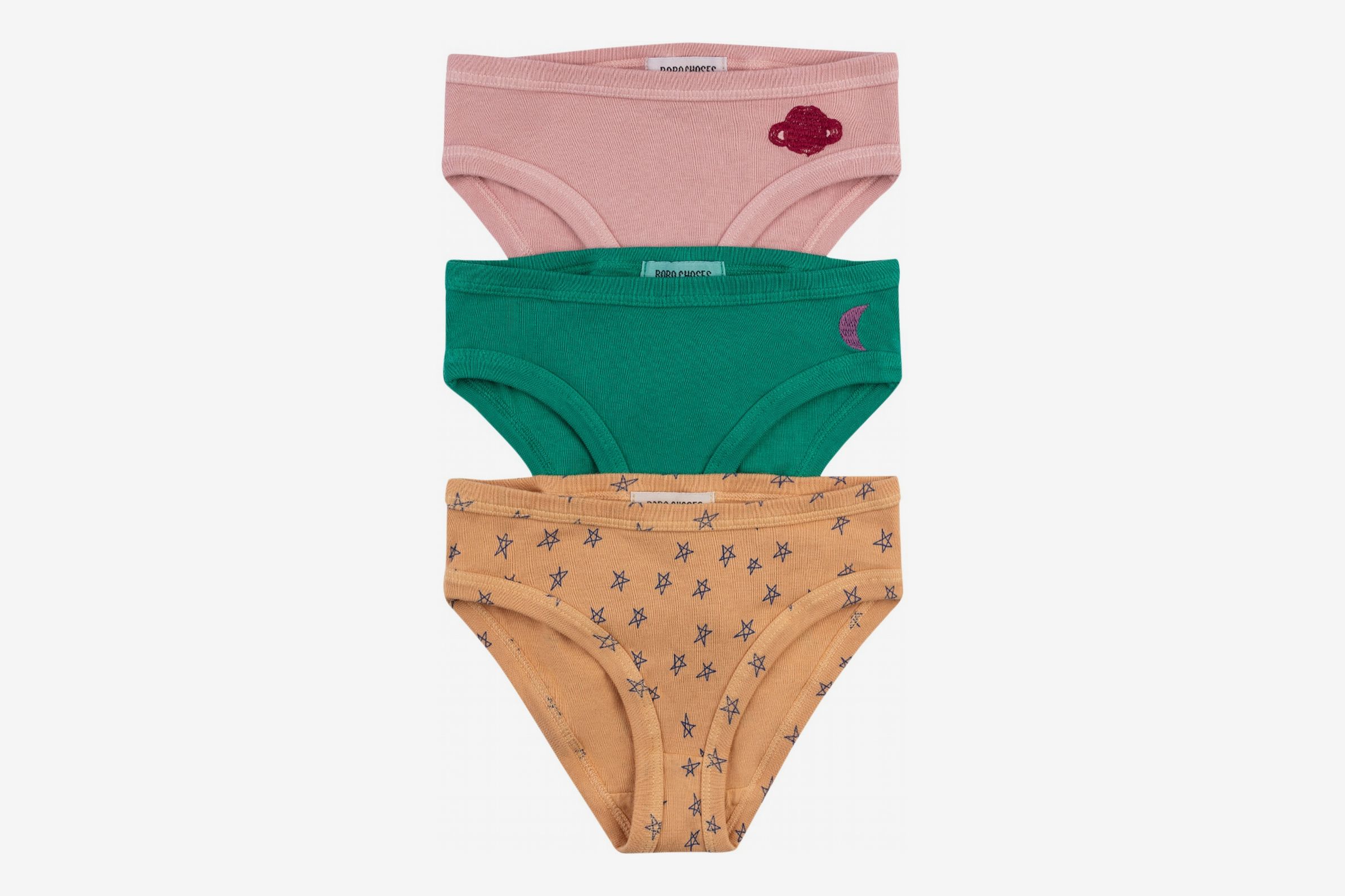 Zegoo Girls Underwear Boyshorts 100% Cotton Childrens Panties 3 Pack 