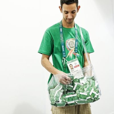 There Are People Carrying Around Huge Bags of Condoms for Olympic Athletes