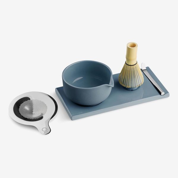 Fellow Matcha Set, 6-Piece Ceramic Matcha Bowl Kit with Display Tray