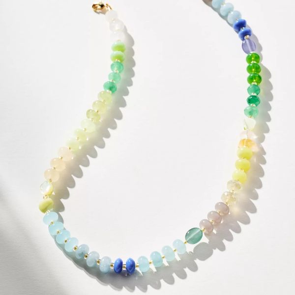 Anthropologie Rainbow Stone Necklace