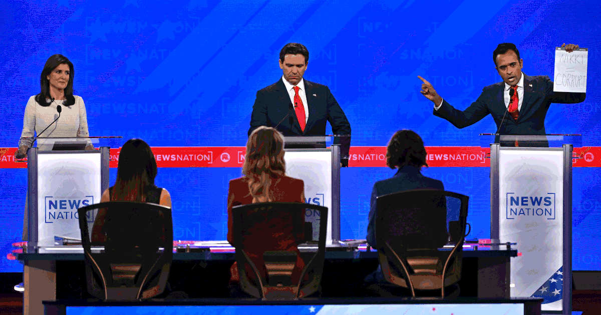 GOP Debaters Barely Even Tried to Take Down Trump