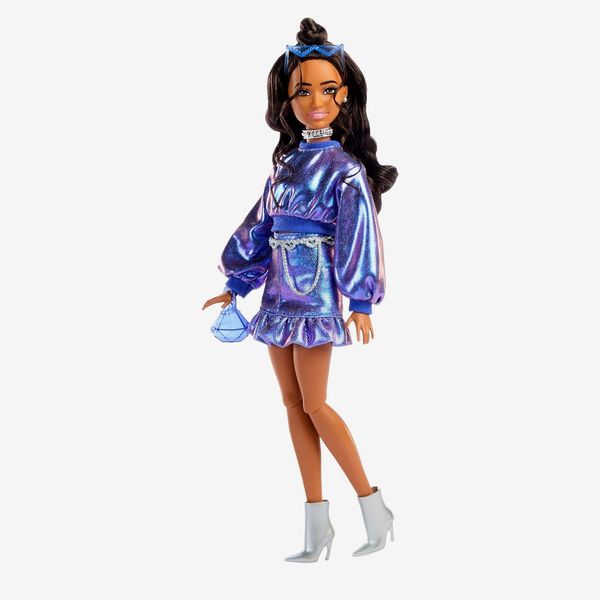 Barbie Deluxe Style Doll #7 in Metallic Blue Top and Skirt