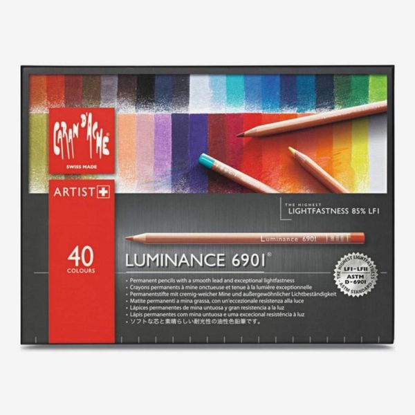 Caran D'ache Luminance Colored Pencil, Set of 40
