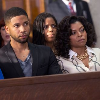 EMPIRE: Jussie Smollett as Jamal Lyon and Taraji P. Henson as Cookie Lyon in the “The Devils Are Here” Season Two premiere episode of EMPIRE airing Wednesday, Sept. 23 (9:00-10:00 PM ET/PT) on FOX. ©2015 Fox Broadcasting Co. Cr: Chuck Hodes/FOX.