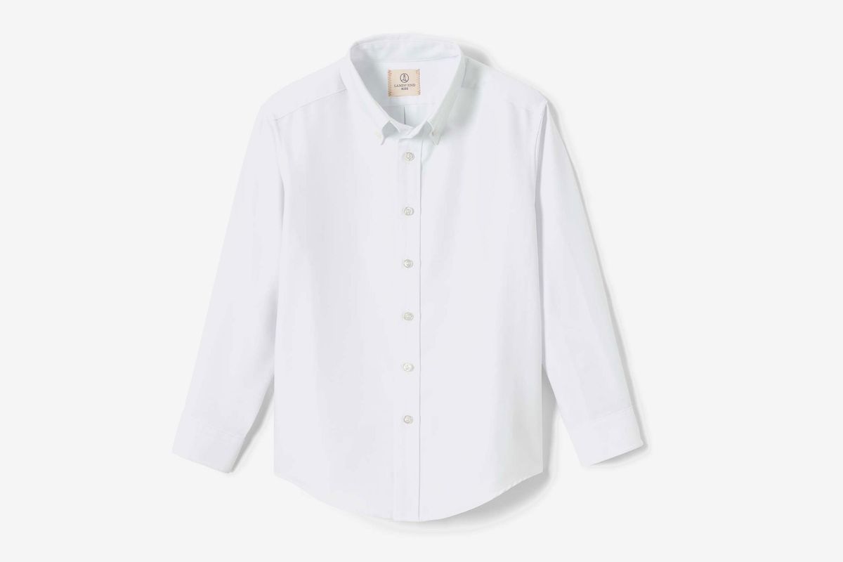 white collar oxford shirt