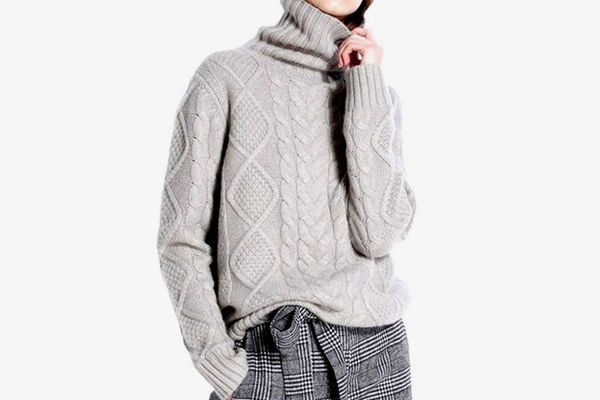 Ailaile Cashmere Wool Sweater Women's Twist Thick Turtleneck Pullover Female Loose Knitted Jumper