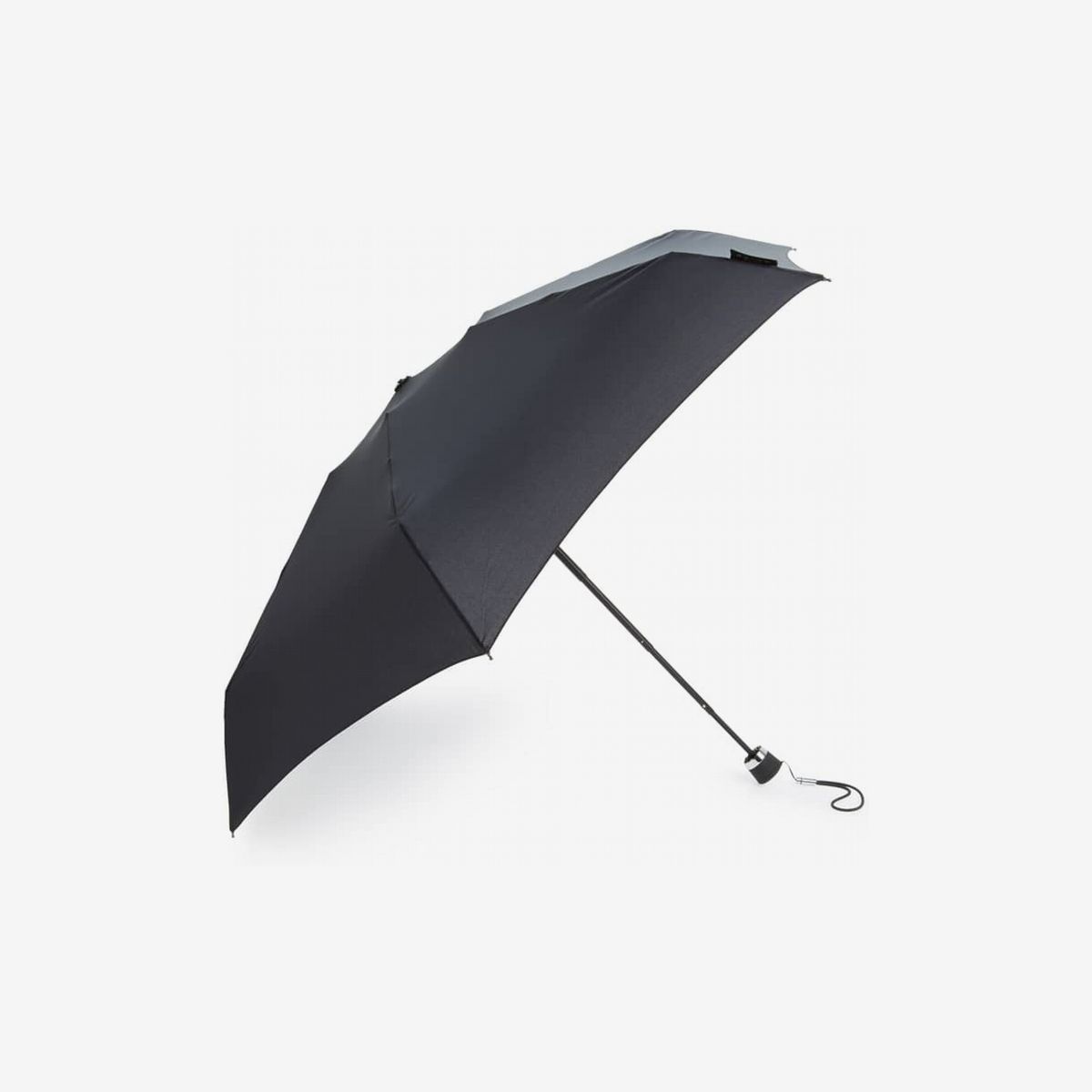 100cm Diameter Umbrella with Dark Brown Curved Handle Gold 
