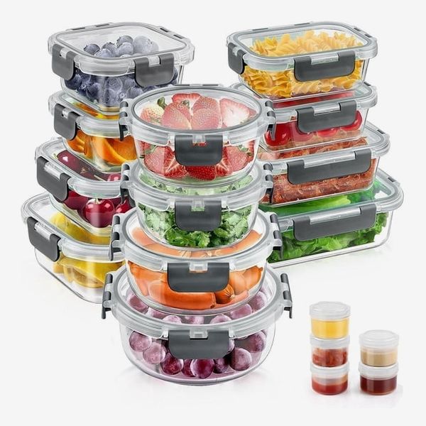 34pcs Glass Food Storage Containers with Lids Set