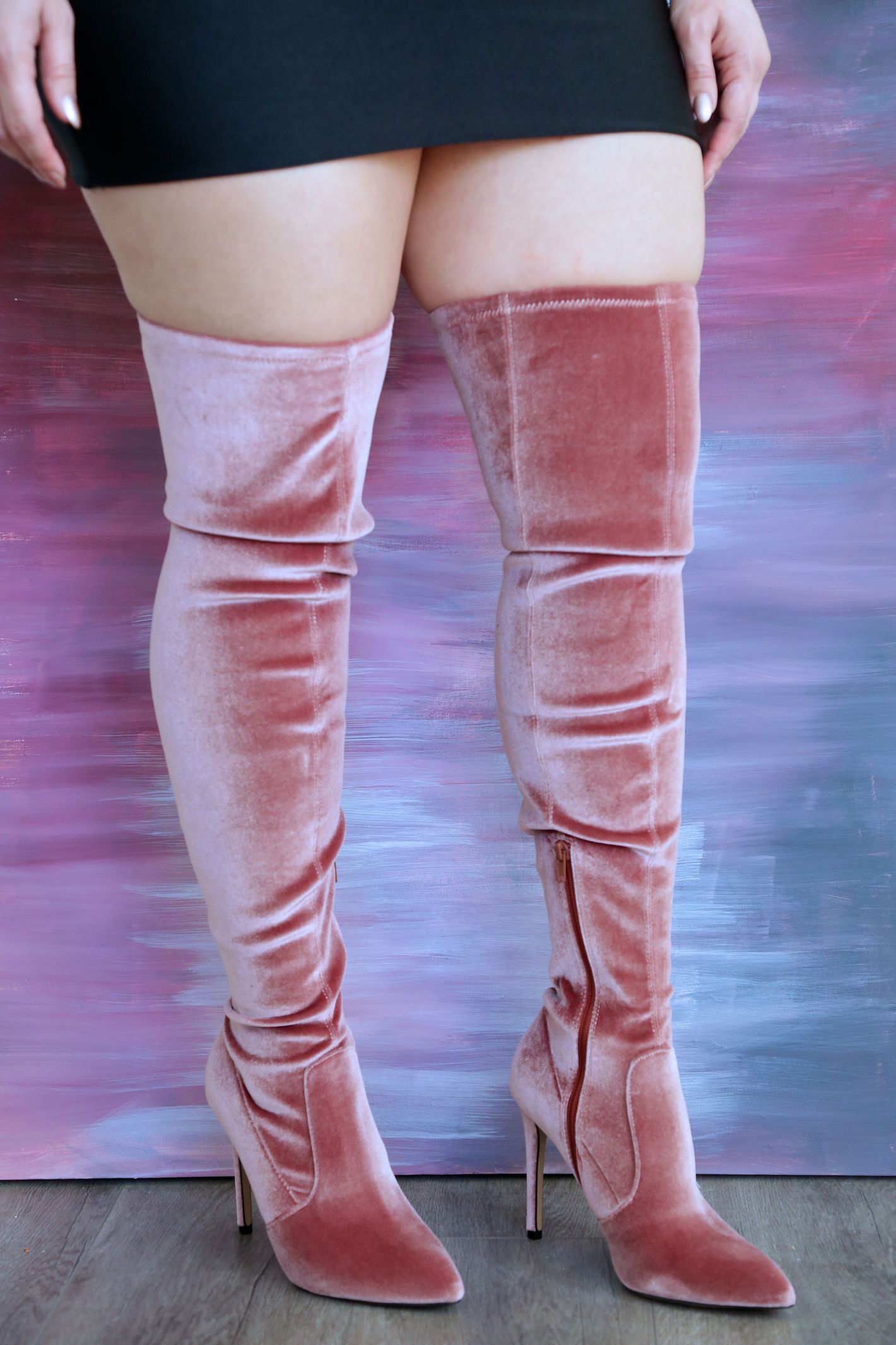thigh high boots for wide feet