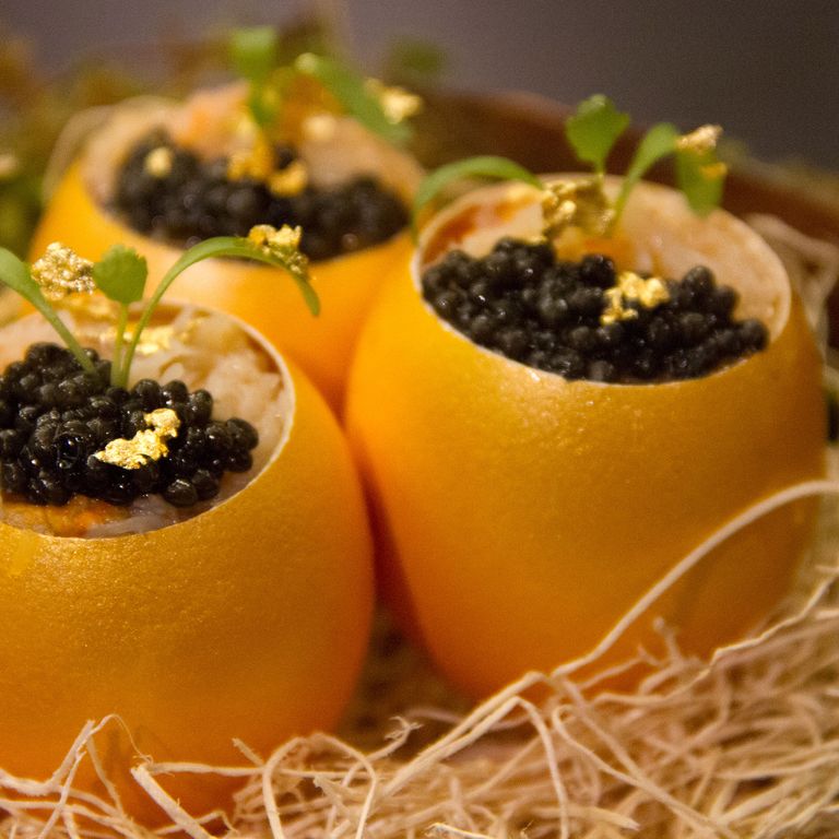 Hairy-crab egg custard with Siberian caviar.