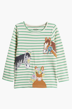 Mini Boden Horse Appliqué T-Shirt