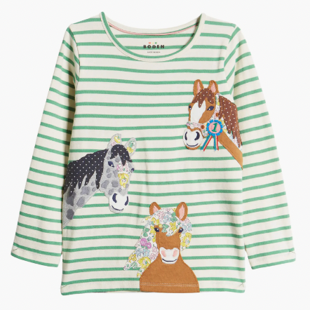 Mini Boden Horse Appliqué T-Shirt