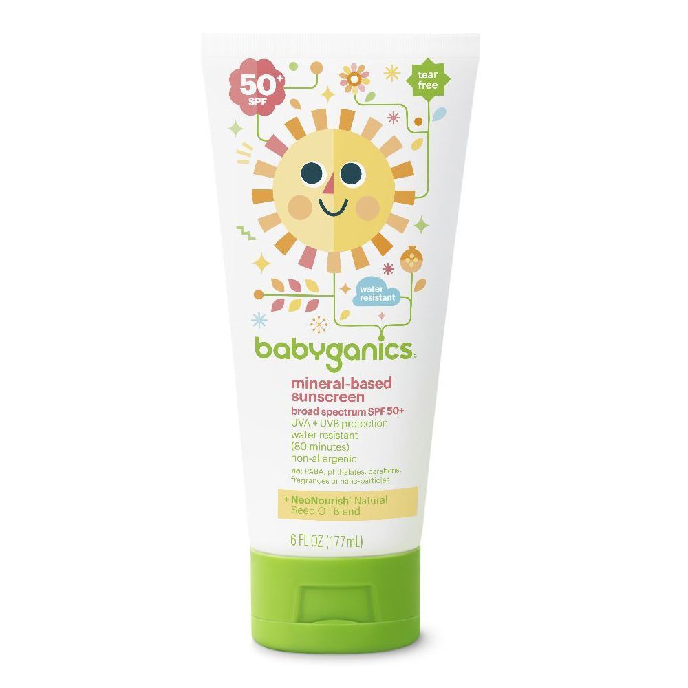 Babyganics Mineral-Based Sunscreen Lotion SPF 50, Pack of 2