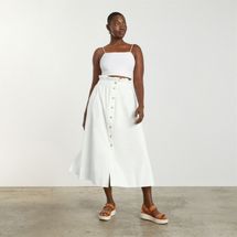 The Easy Button-Front Skirt