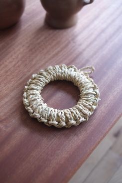 Lichen Vintage Braided Straw Trivet