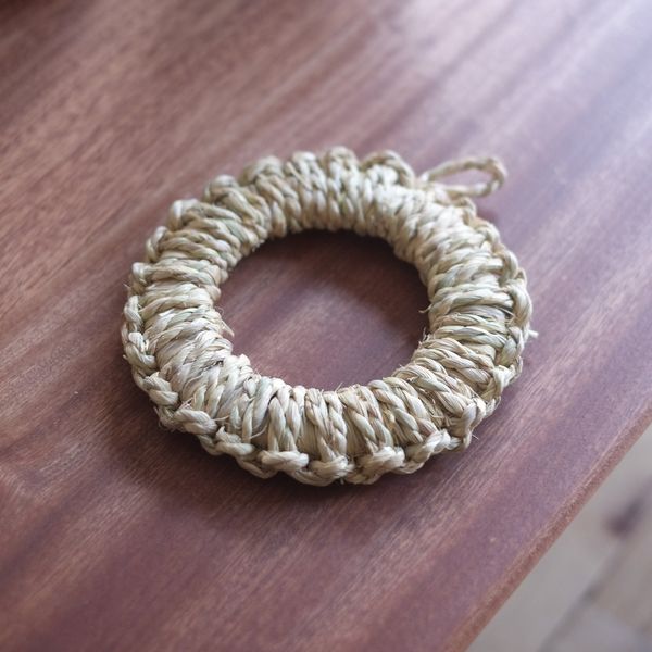 Lichen Vintage Braided Straw Trivet