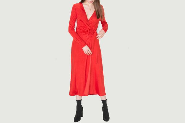 & Other Stories O-Ring Belted Midi Dress