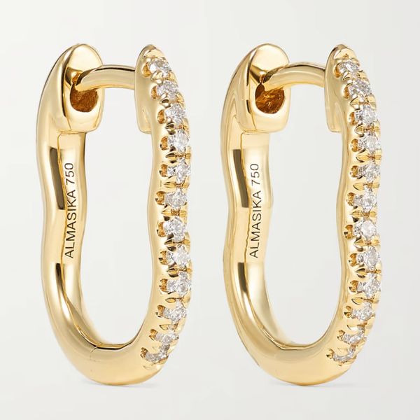 Almasika 18K Gold Diamond Earrings