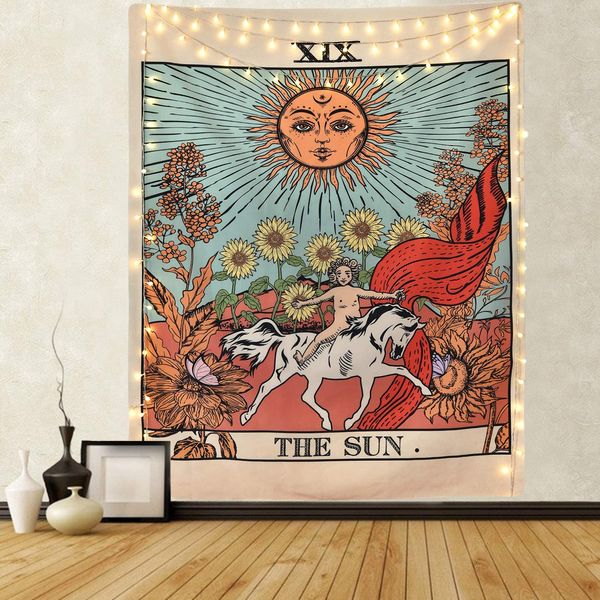 Tarot Sun Tapestry Wall Hanging