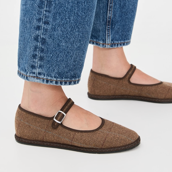 Vibi Venezia Mary Jane Wool Flats