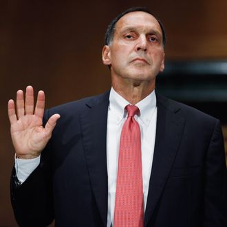 Lehman Brothers former Chairman and CEO Richard Fuld is sworn in before testifying to the Financial Crisis Inquiry Commission about the roots and causes of the 2008 financial and banking meltdown in U.S. and worldwide markets on Capitol Hill September 1, 2010 in Washington, DC.