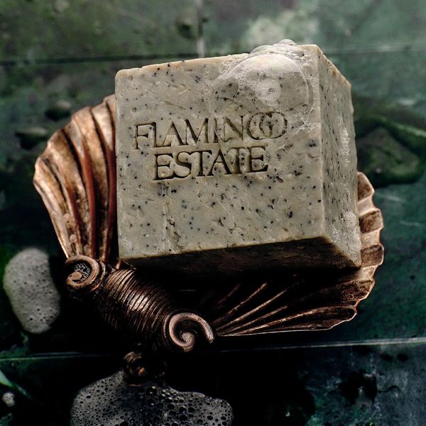 Flamingo Estate Exfoliating Peppermint Soap Brick