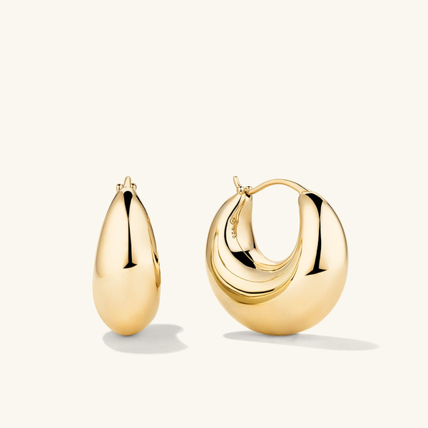 Mejuri Sculptural Hoops - 18K Gold Vermeil
