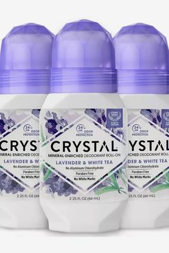 Crystal Mineral Deodorant Roll-On, Pack of 3