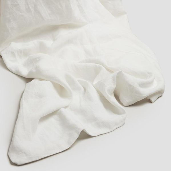Piglet White Linen Duvet Cover