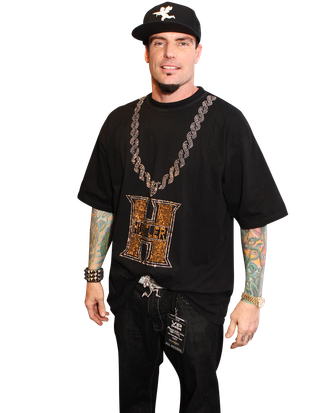 Vanilla Ice poses in the press room at the National Television Awards