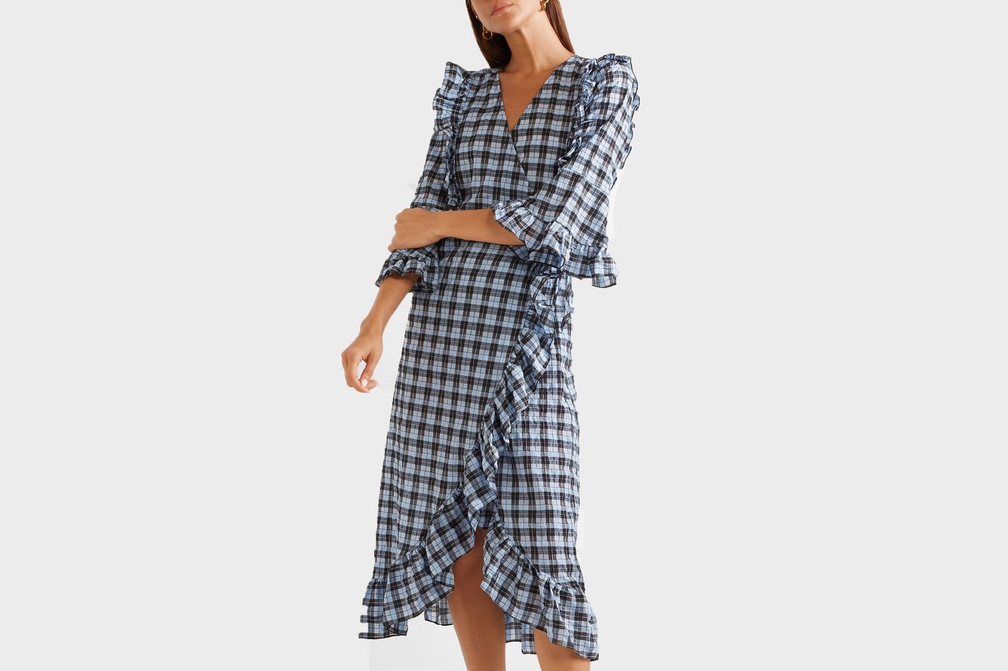 Ganni charron shop wrap dress