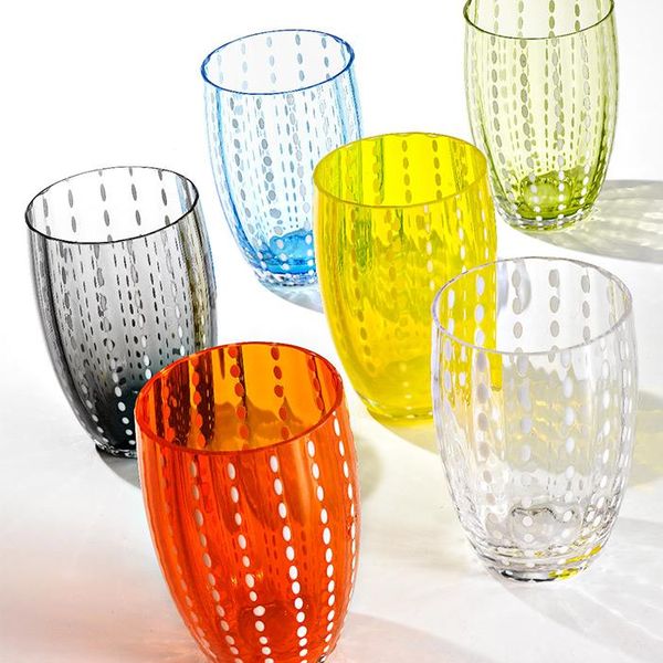 Plastic Tumbler Set 8 Pcs Drinking Glasses Water Cups Colors Juice Kitchen Home 