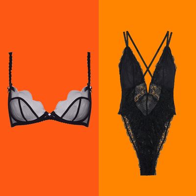 Buy online Orange Color Block Sports Bra from lingerie for Women