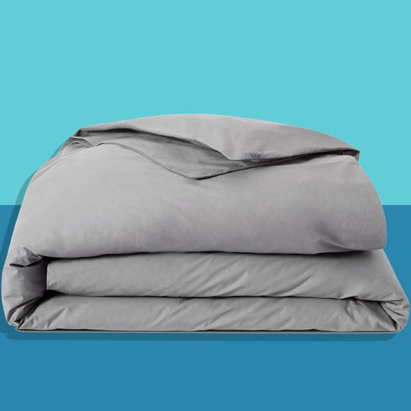 Brooklinen Luxe Duvet Cover, Full/Queen, Solid Smoke