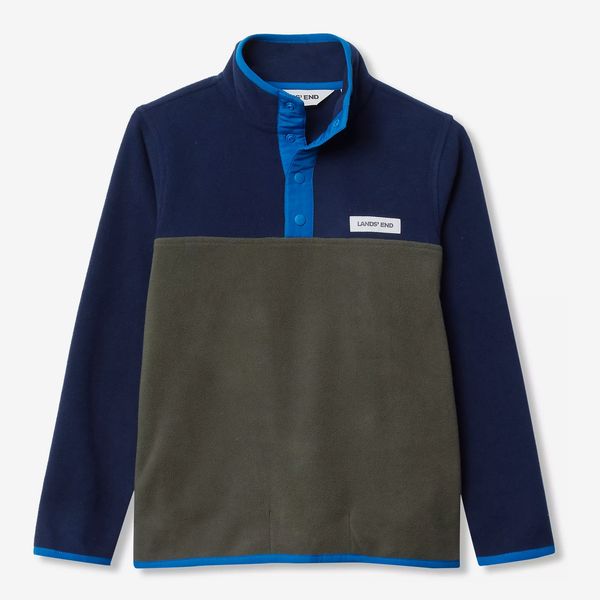 Lands' End Kids Anyweather Fleece Snap Neck Pullover