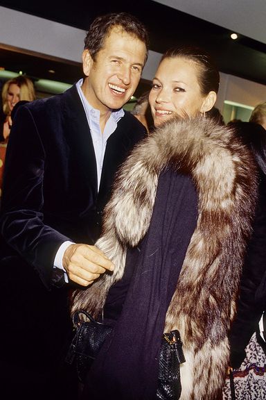 Mario Testino and Kate Moss - February 2002 at the Various in London, United Kingdom. (Photo by Nick Harvey/WireImage)