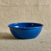 Nickey Kehoe Enamelware Salad Bowl in Azure