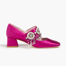 Roger Vivier Embellished Satin Pumps