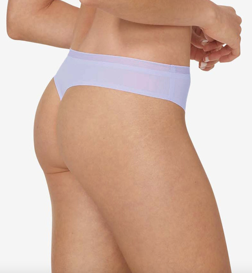   Essentials Women's Cotton and Lace Thong