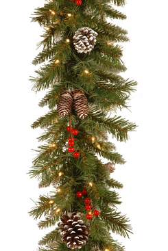 National Tree Company Pre-Lit Artificial Christmas Garland, 9 Feet